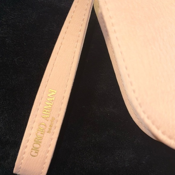 Giorgio Armani Pouch blush pink nude cosmetic toiletry case holder/ wristlet - Picture 2 of 15